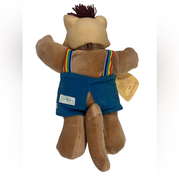 VINTAGE 1985 CABBAGE PATCH KOOSAS CAT WITH ORIGINAL TAG RAINBOW ROMPER & COLLAR - Picture 4 of 10